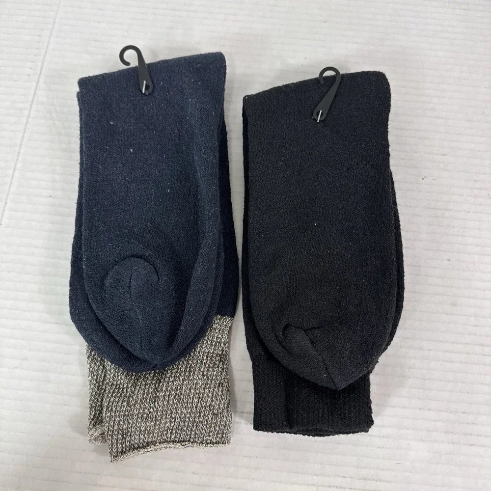 Lamb's Wool Blend Socks NEW Men's US 10-13 Lot of 2 Blue Gray Calf Length